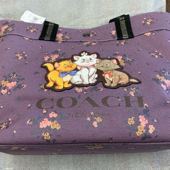 COACH Disney Tote Bag Rose Bouquet Aristocats - Picture 3 of 4